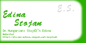 edina stojan business card